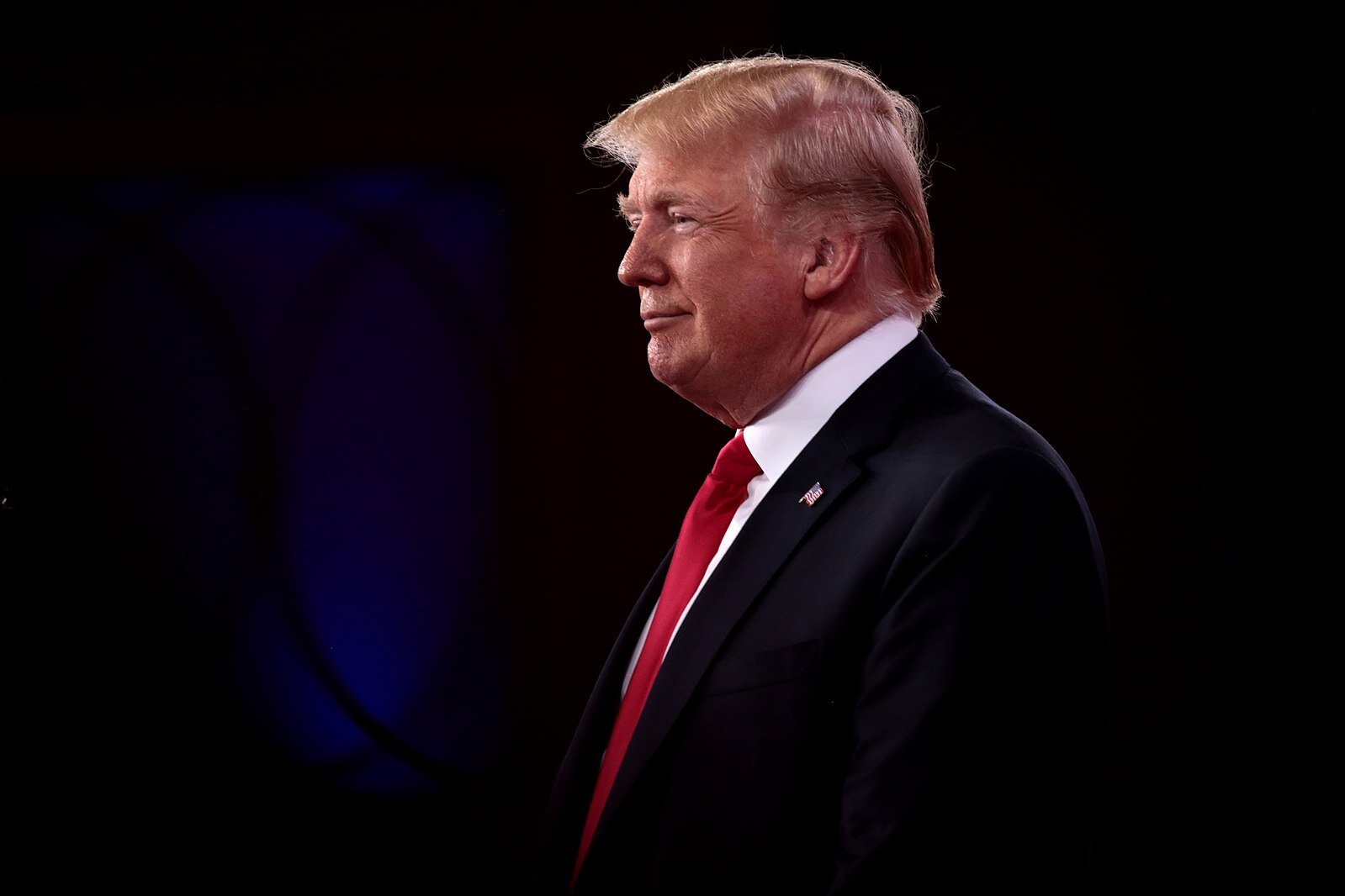 February 23, 2018 – Former President Donald Trump speaking at the 2018 Conservative Political Action Conference (CPAC) in National Harbor, Maryland. (Photo by Gage Skidmore | Wikimedia Commons)