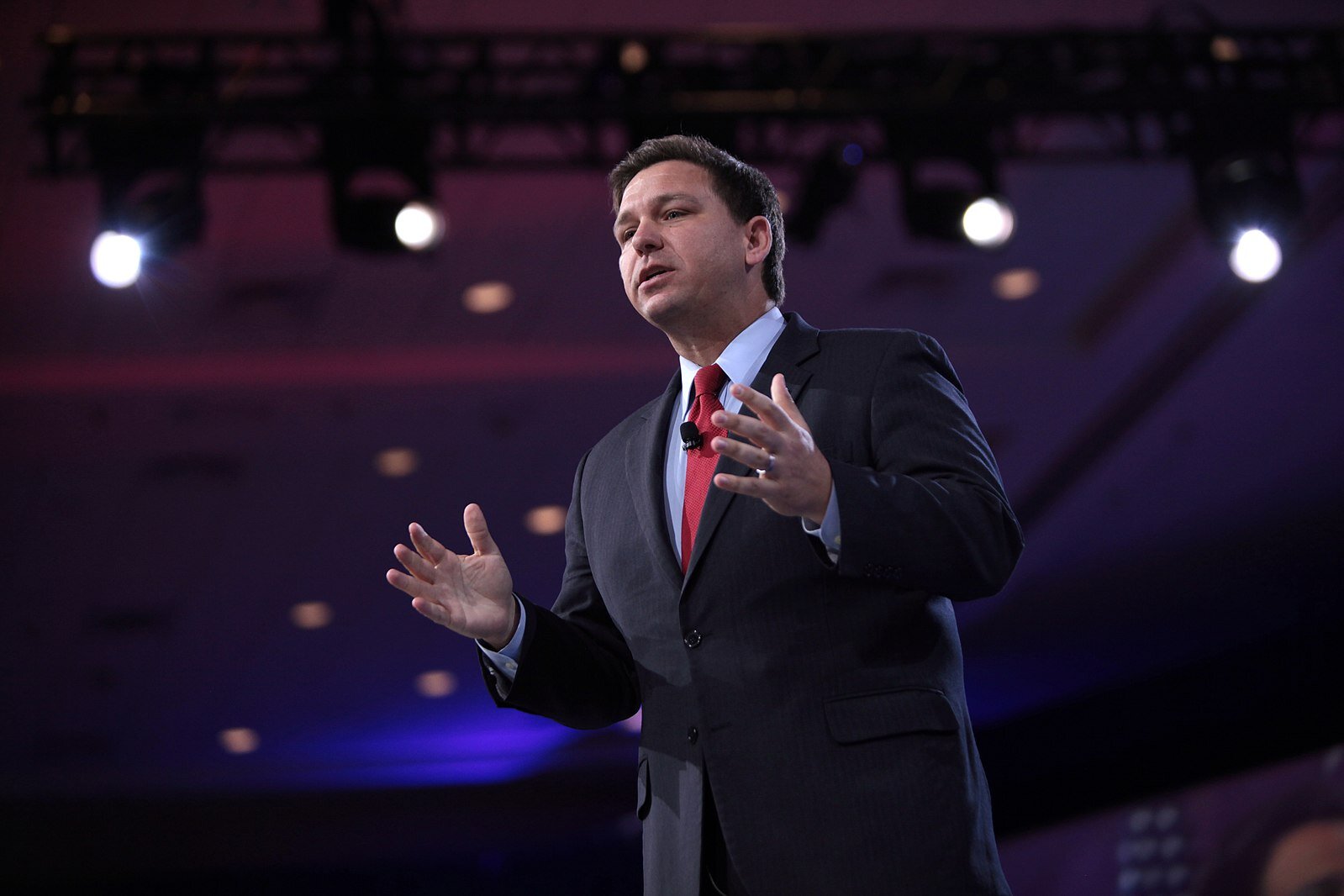 March 3, 2016 – Ron DeSantis speaking at the 2016 Conservative Political Action Conference (CPAC) in National Harbor, Maryland (Photo by Gage Skidmore | Wikimedia Commons)