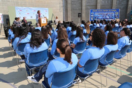 Graduation ceremony for inmates in the Career Technical Education program (Photo courtesy of the California Department of Corrections and Rehabilitation | Wikimedia Commons)