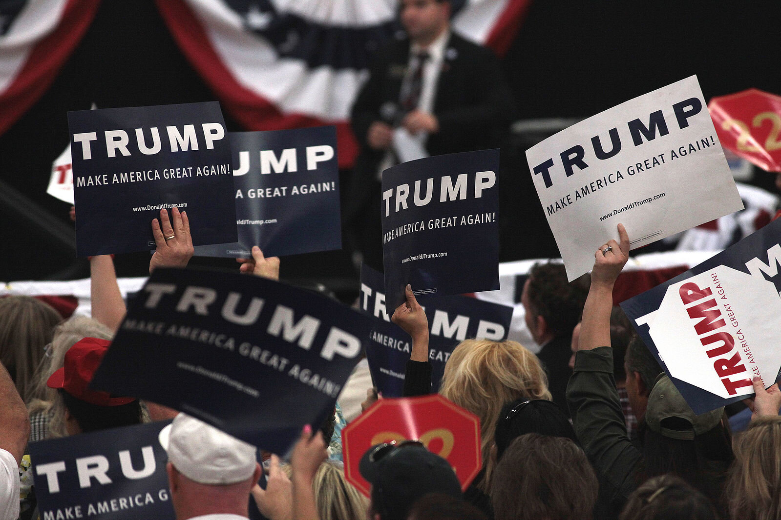 February 22, 2016 - Supporters of Donald Trump at a campaign rally at the South Point Arena in Las Vegas, Nevada. (Photo by Gage Skidmore | Wikimedia Commons)