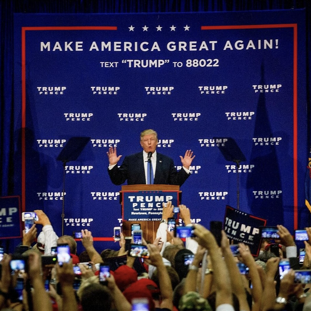 GOP Presidential nominee Donald Trump holds a rally in Newtown, Bucks County, PA, Friday, October 21, 2016. Voter turnout in the Philadelphia suburbs will be crucial for both campaigns. (Photo by Michael Candelori)