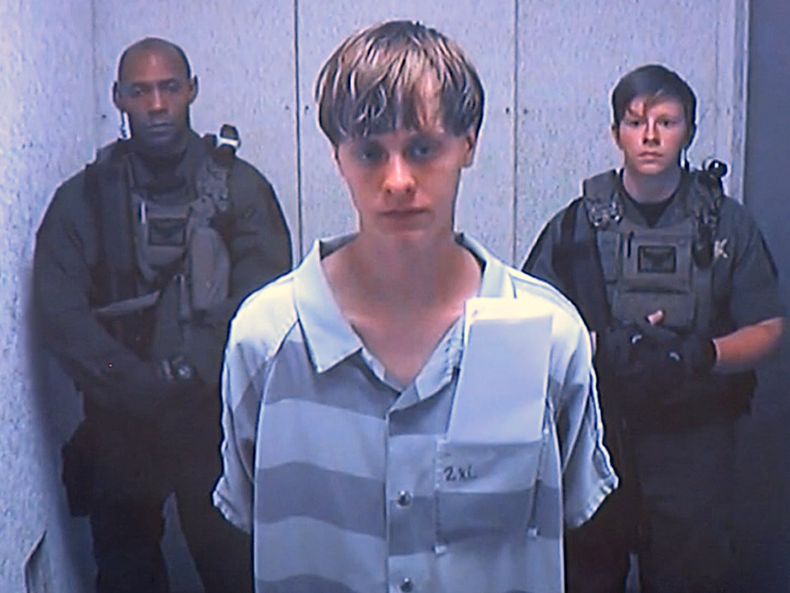 Dylann Roof appears via video before a judge, in Charleston, S.C., on June 19, 2015. | AP