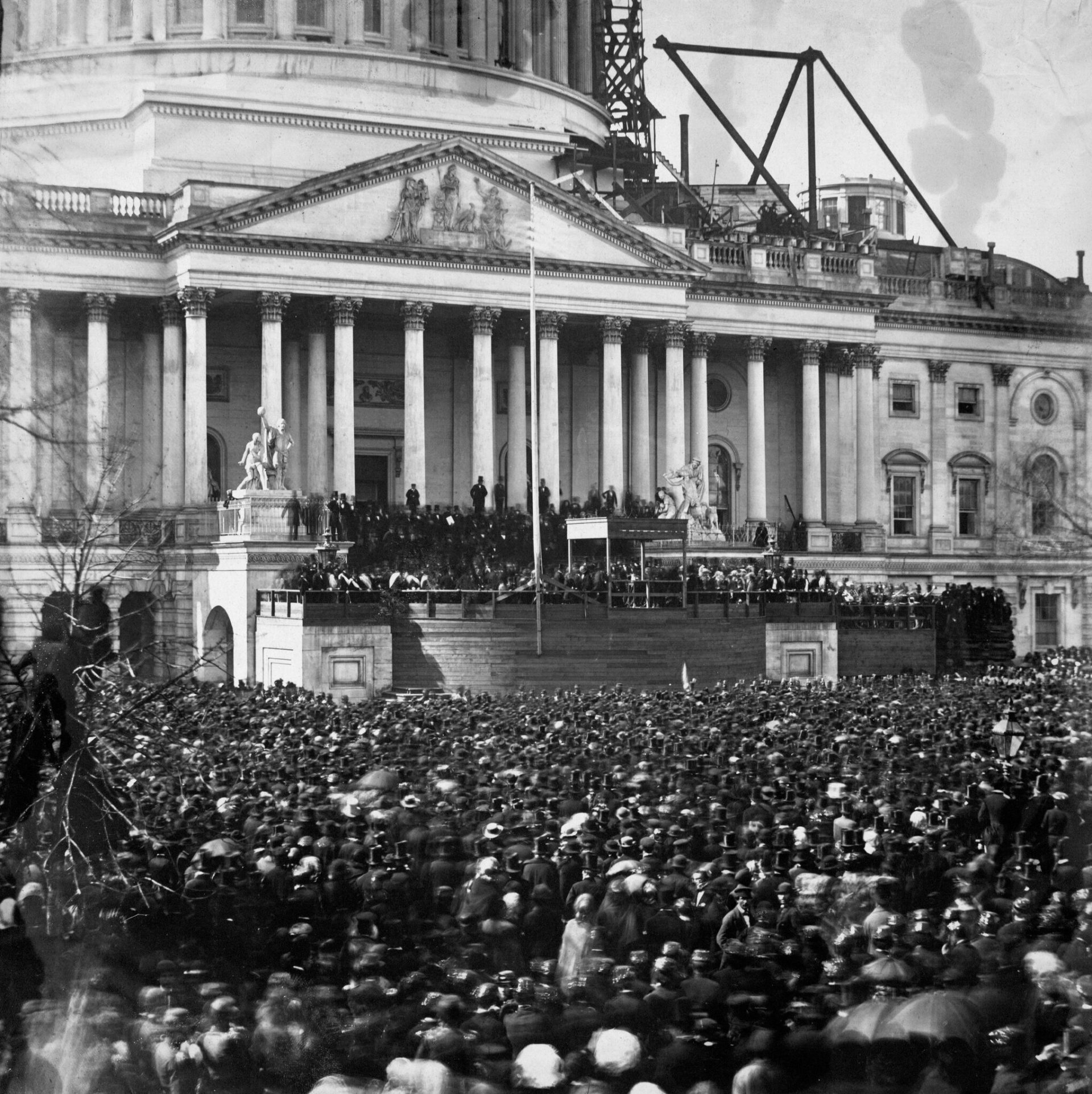 March 4, 1861 – The First Inauguration of Abraham Lincoln (Photo from the Library of Congress)