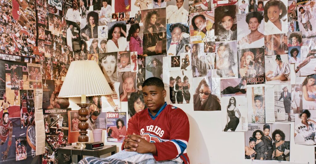 boys room full of posters of his interests