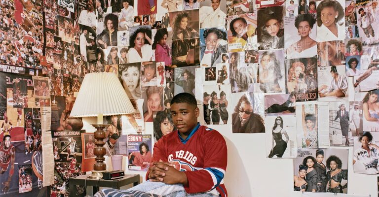 boys room full of posters of his interests