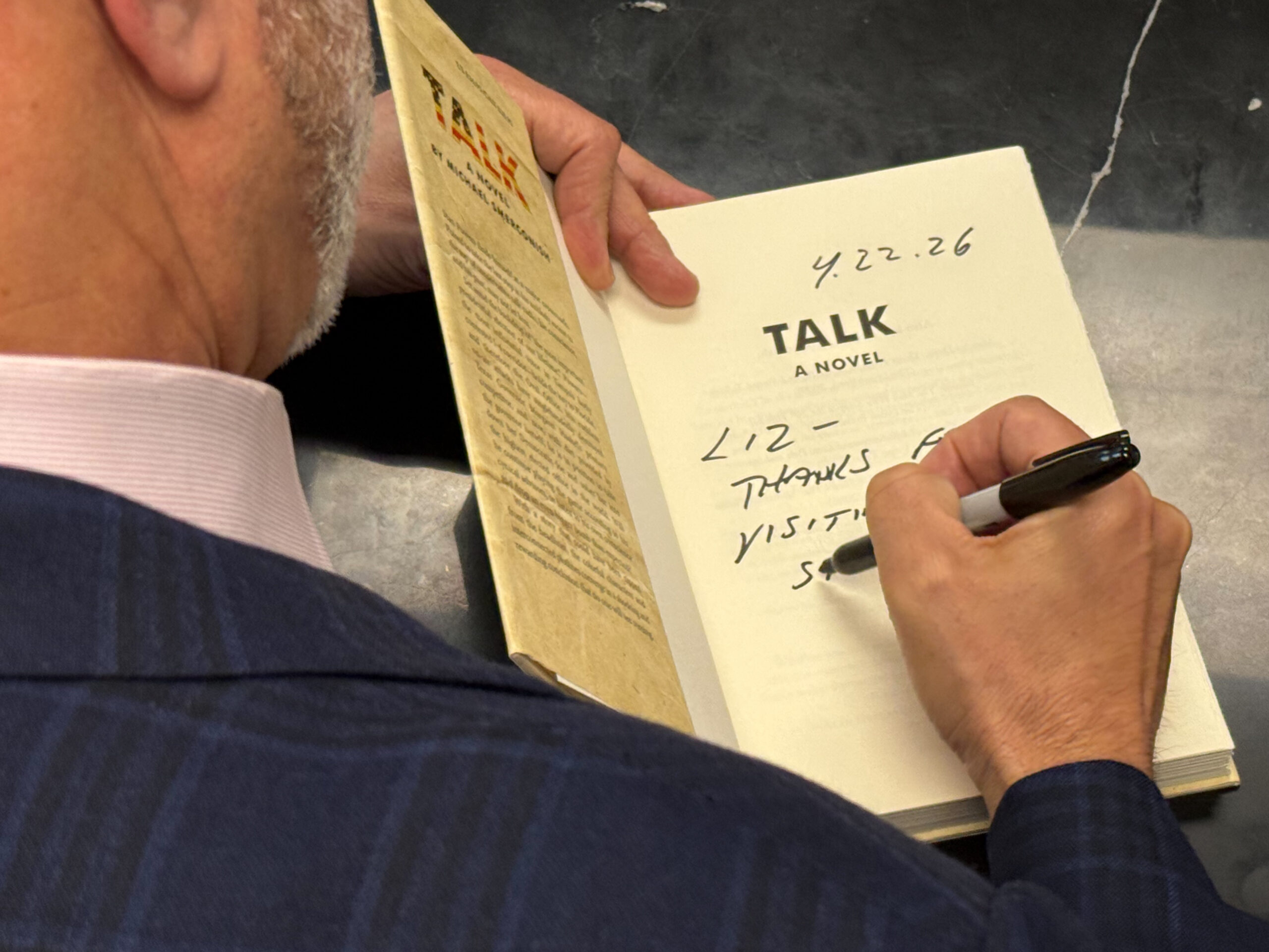 Michael Smerconish signing book