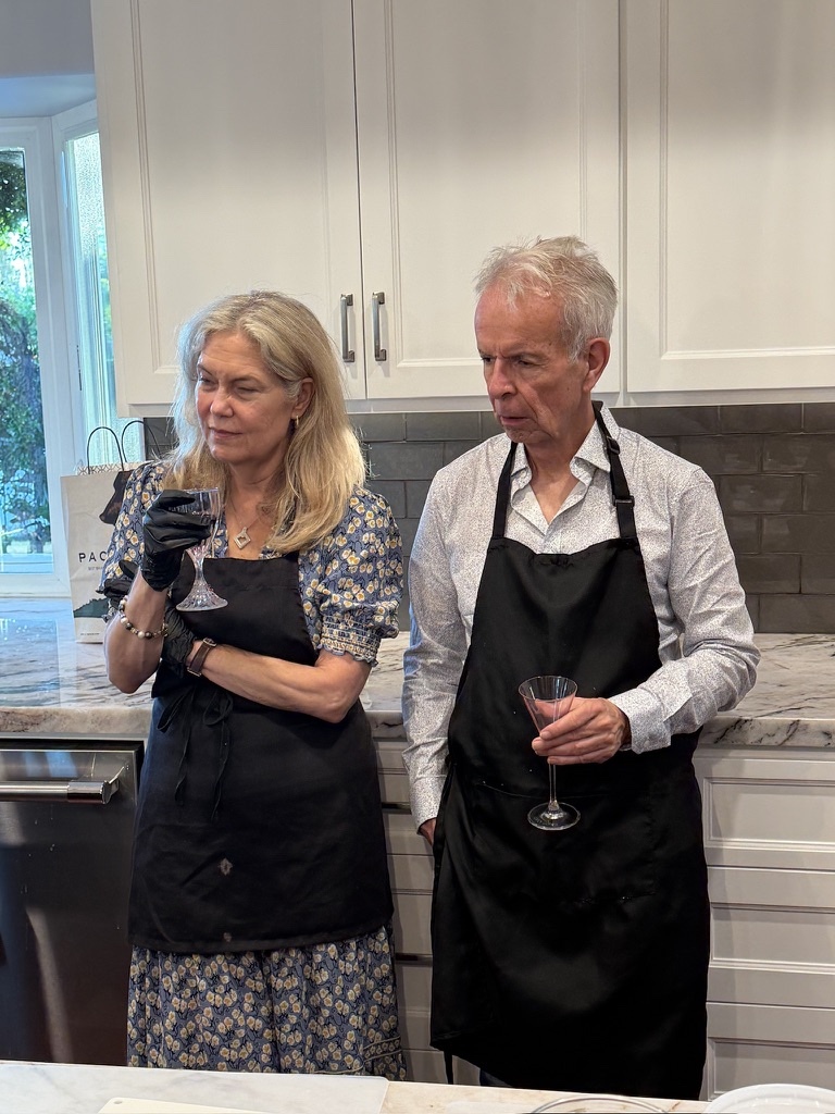 Bill and Hilary Cooking